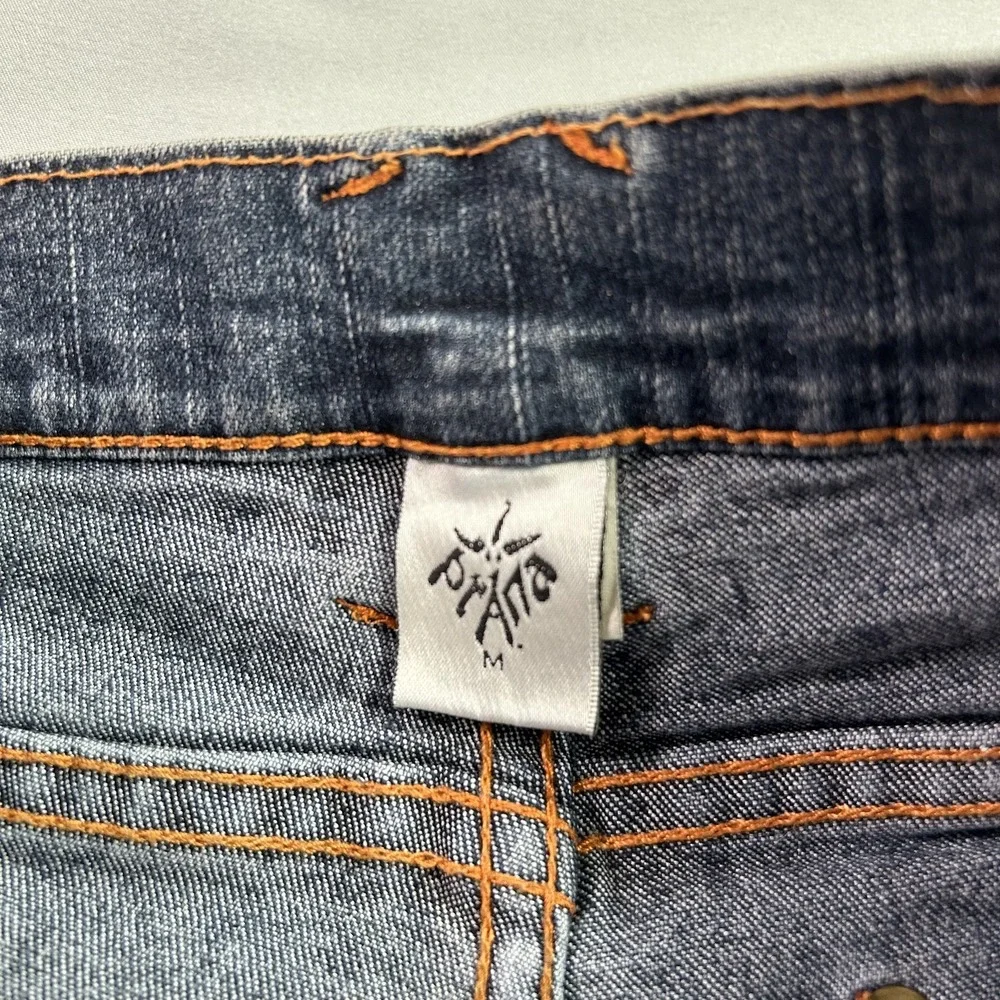 Prana‎ Jeans Womens Medium Blue Flare Bootcut W4TRIX Stretch Denim Classic Pants